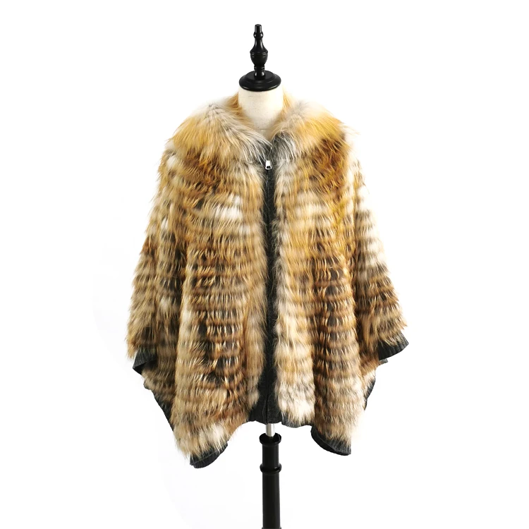 
Autumn New Classic Terse Real Fox Fur Shawl For Women 