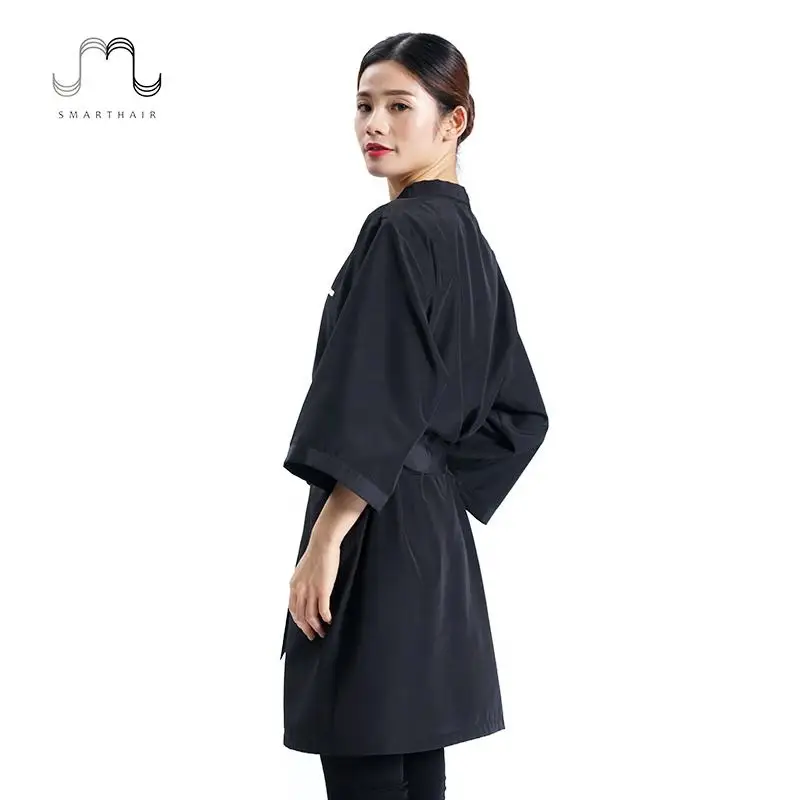 custom logo hair salon clothes hairdresser client kimono robes spa salon luxury color protection robe hair salon robe