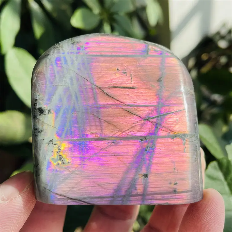 Wholesale pink purple flashy labradorite freeform healing crystal rainbow labradorite sand for decoration