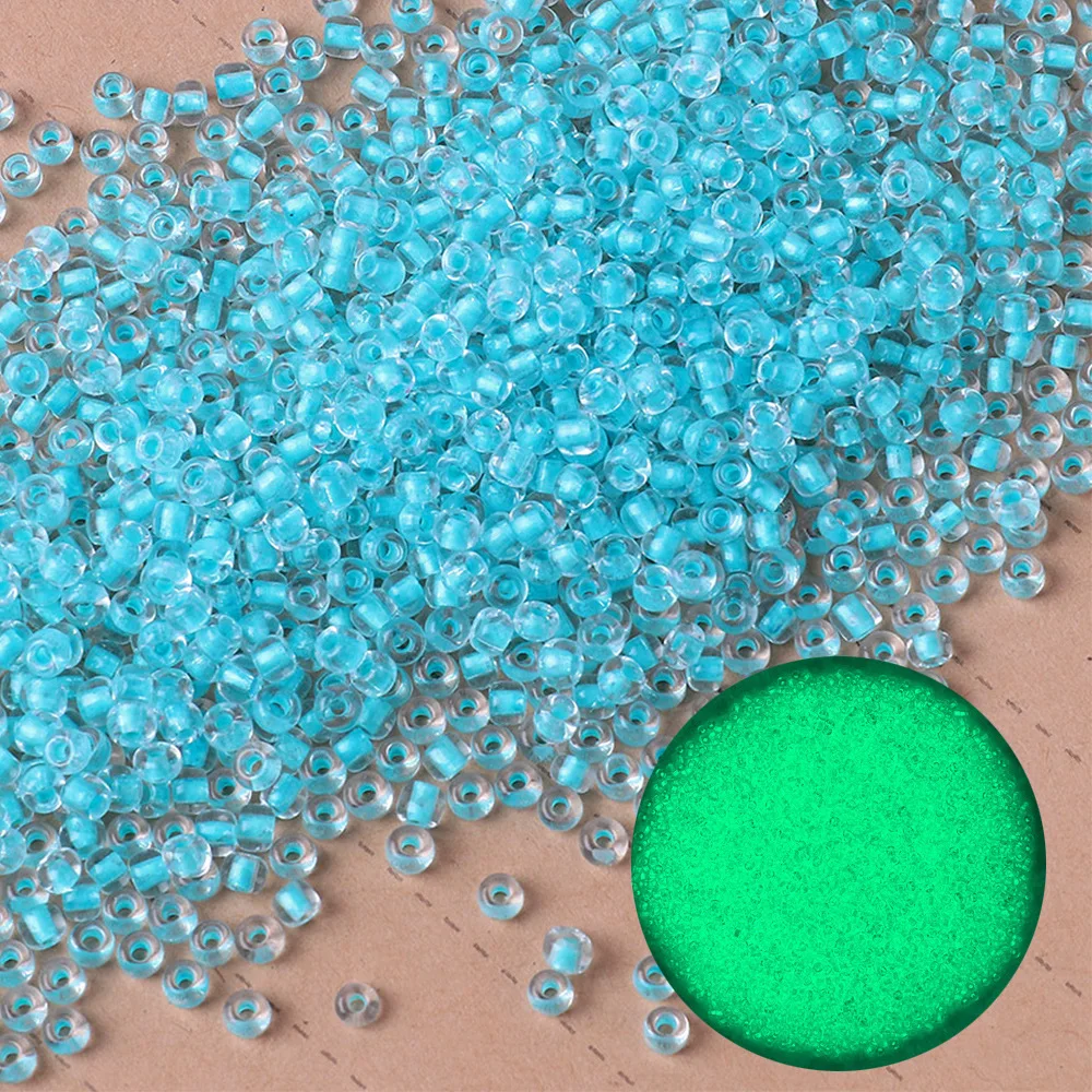 wholesale 3mm glow in dark road paint marking Round Hole Czech Glass seed beads in bulk loose waist beads for jewelry making