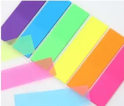 PET Material Self-Adhesive Page Markers Neon Colored Index Tabs Self-Stick mini notas adhesivas Sticky Note