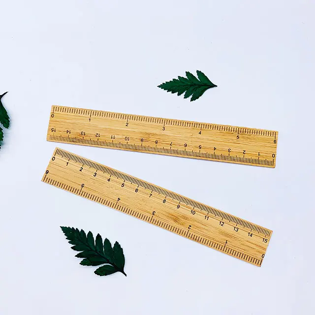 2020 Popular  student environmental protection stationery 15 cm bamboo wooden ruler