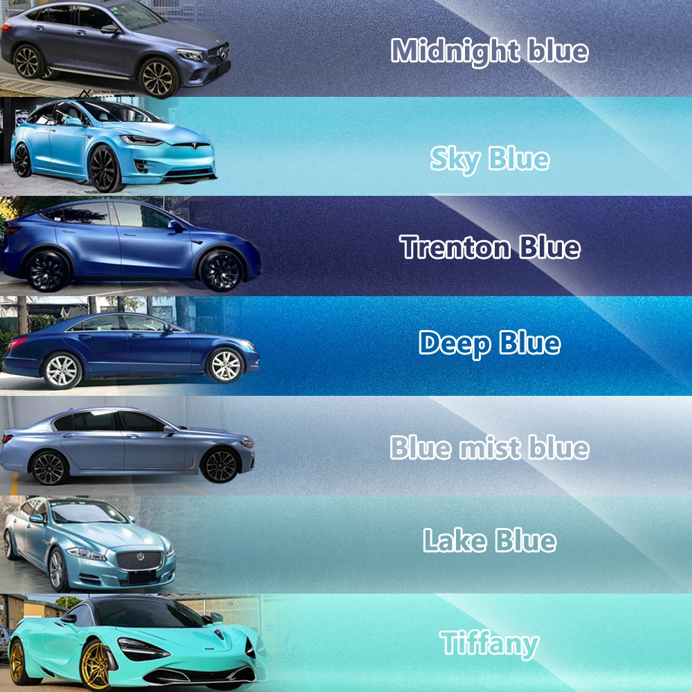 MR Deep Sea Blue Electroplating Matte Vinyl Wrap Film Paint Protection Color Changing Film