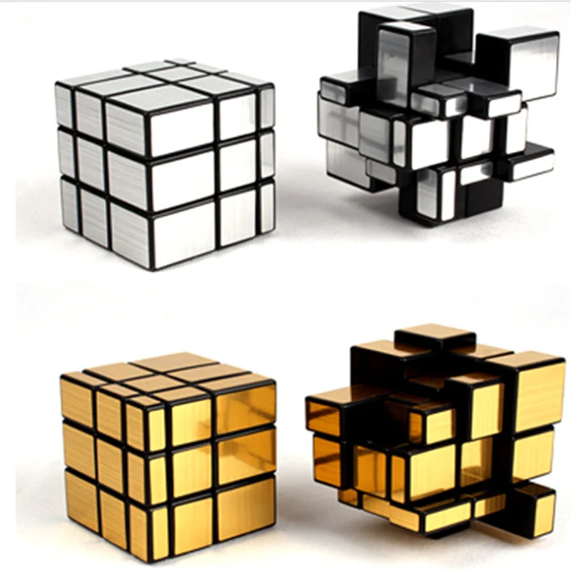 
5.7cm gold silver special-shaped mirror magic cube environment-friendly ABS third-order intelligence magic cube 