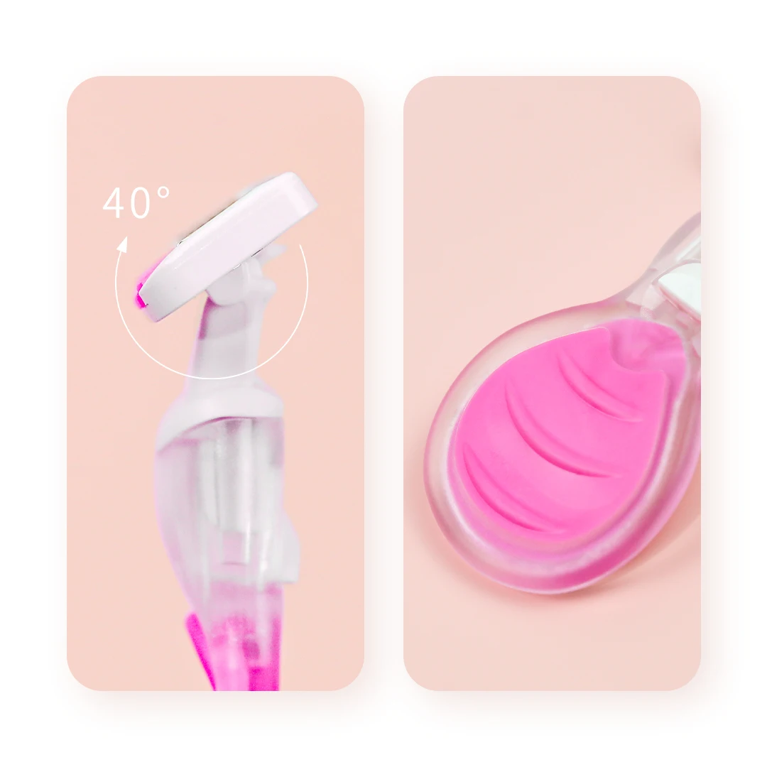 Triple Blades And Five Blades Shaving Razor Women Washable Blade Portable Pink Pivoting Head Body Razor