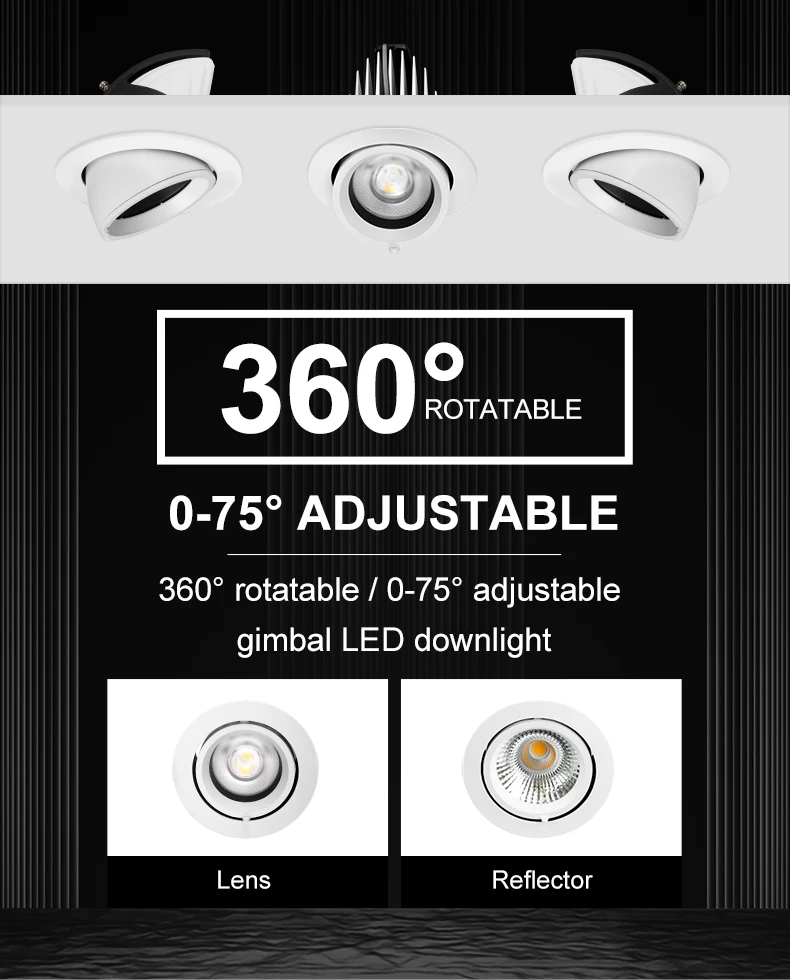 gimbal lighting 52W balenciaga recessed led downlight  for indoor