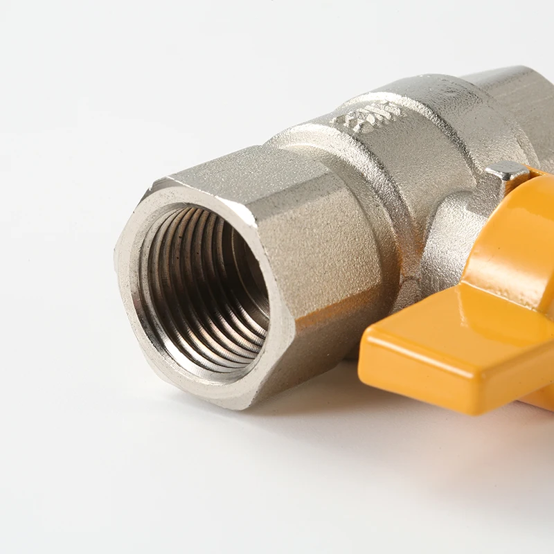 Brass valve Internal thread Butterfly handle Factory direct sales Apply in gas system