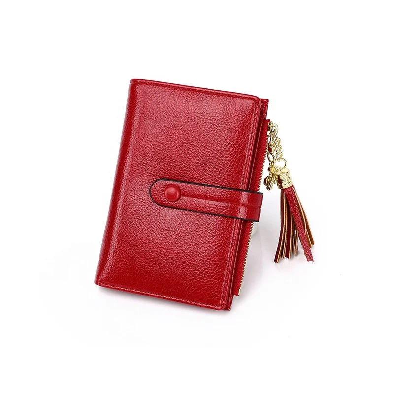 Pure Color High Quality Pu Leather Flip Wallet Cover Big Capacity Card Holder Small Leather Wallet