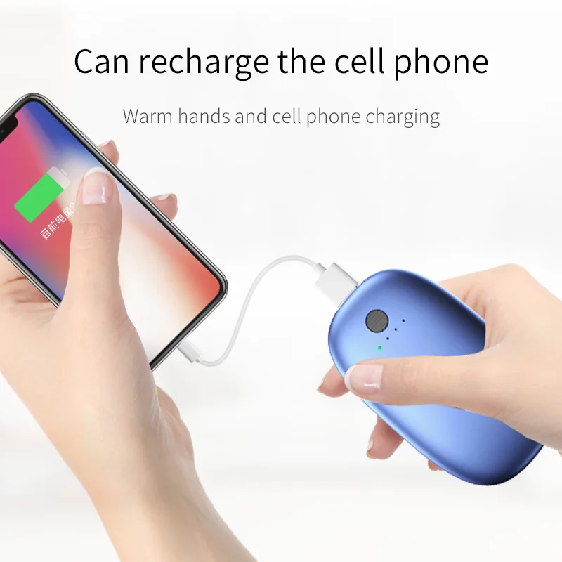 Customized rechargeable hand warmer hot hands bags hand warmers power bank loop