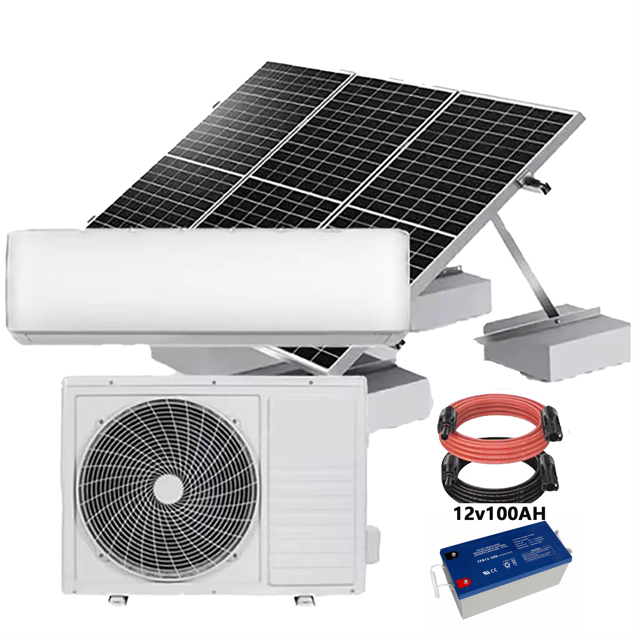 recreate 18btu ac and dc power solar kit for air conditioner indoor hybrid 12000 btu solar air conditioner off grid 18000 btu