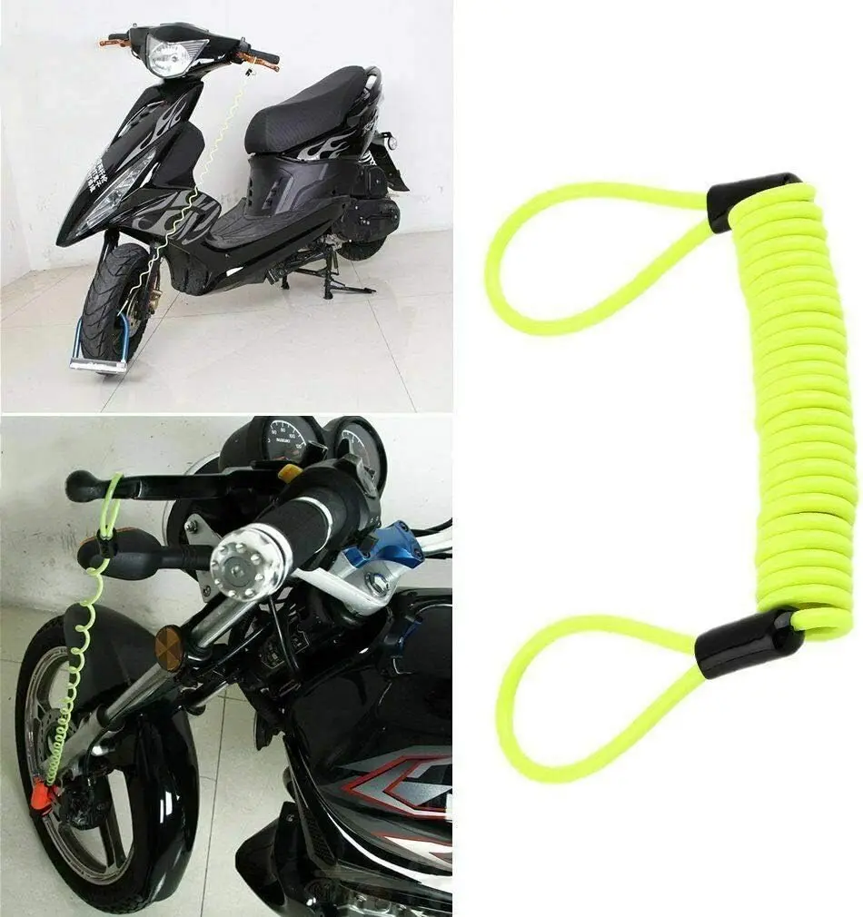 110db Alarming System Waterproof Motorcycle Lock Alarm High Decibel and cable Bike Anti Theft  Bicycle Alarm Disc Brake Lock