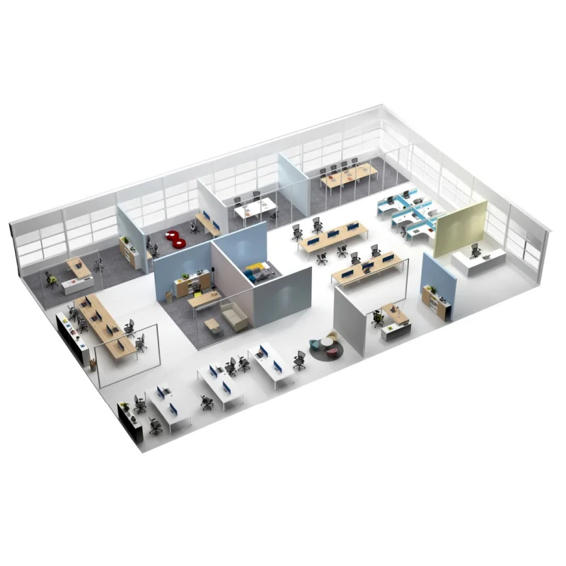 Chinese manufacturer modern office workstation high quality office workstation for 6 person fast quotation factory price