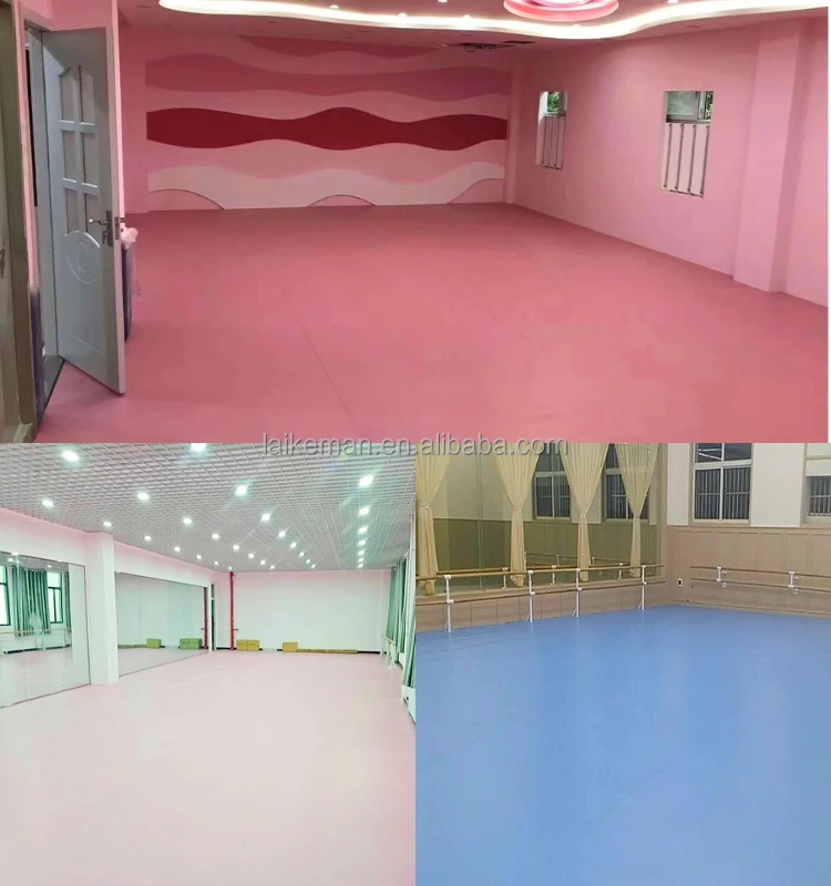Laileman ballet wood dance floor Wholesaler 5mm Thickness professional antislip dance room  Pvc Vinyl Dance Floor For ballet