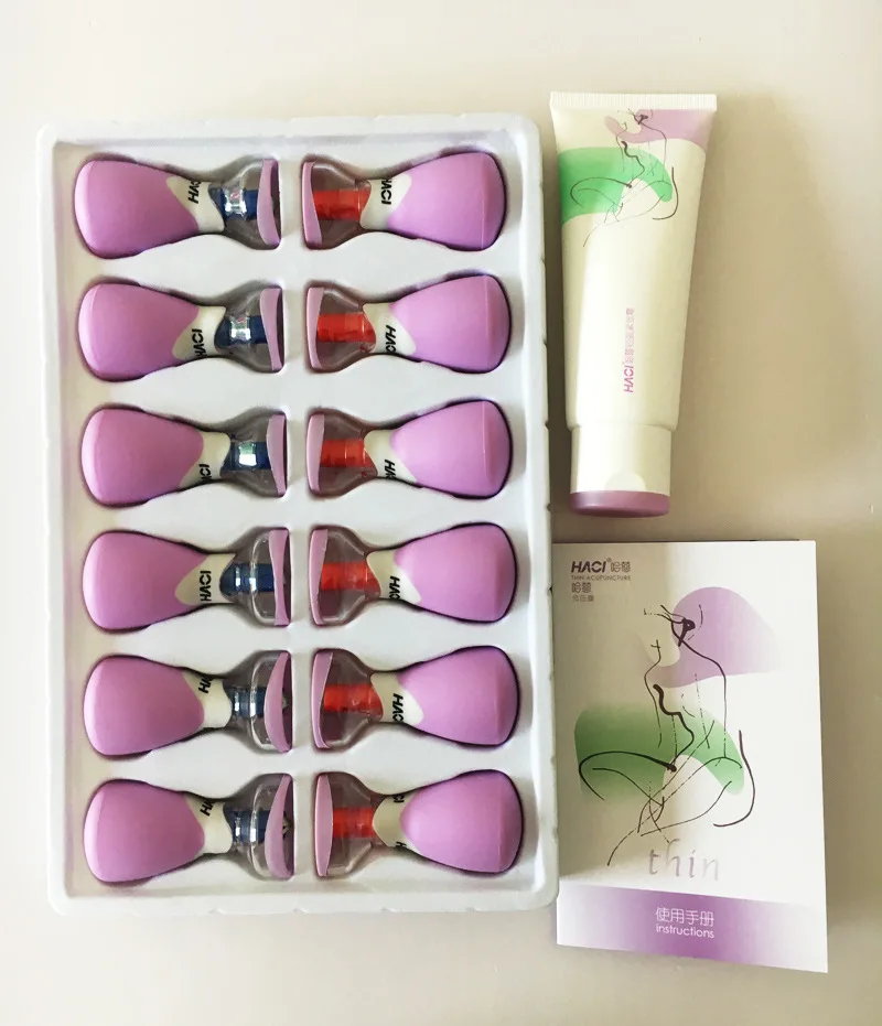 Therapy Apparatus Deluxe HACI  magnetic suction cup ventouse Massage  Cupping Set 12 cups five elements needle Cupping cups