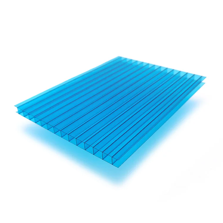 Selling Like Hot Cakes Uv Protection Blue Double Wall Hollow Sunshine Sheet For Bus Stop Shed
