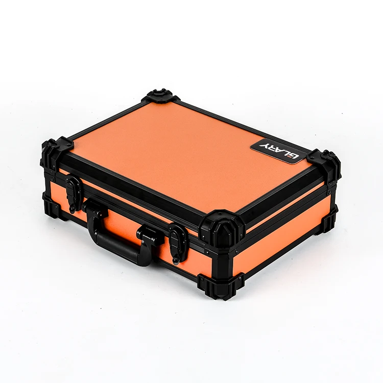 GLARY portable hard case barber tool case box shockproof aluminum tool carry case multi-purpose tool storage box with foam