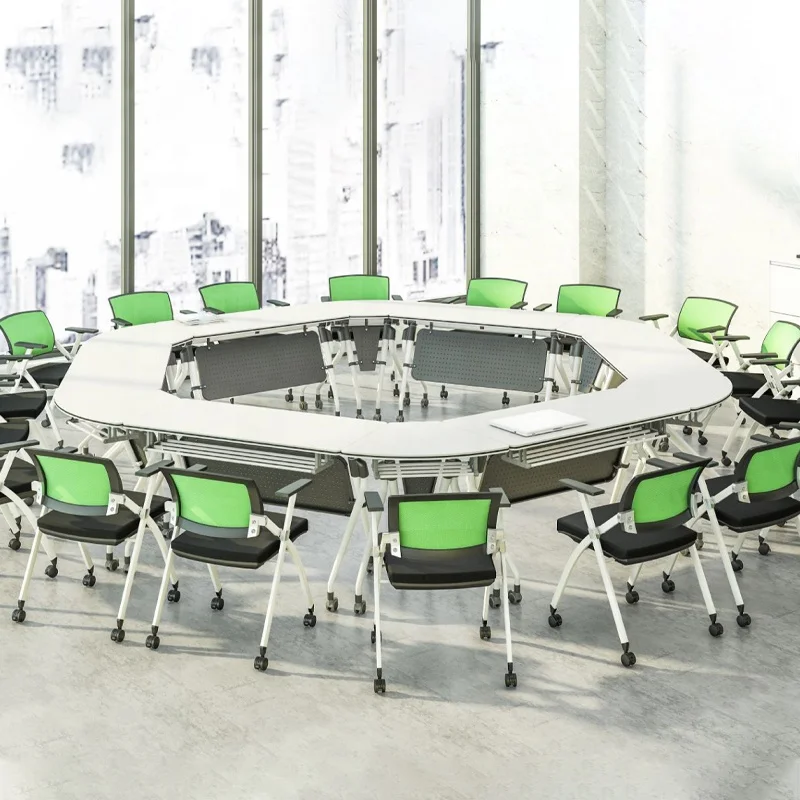 Conference Room Rectangular Meeting Desk Mobile Training Chair Table