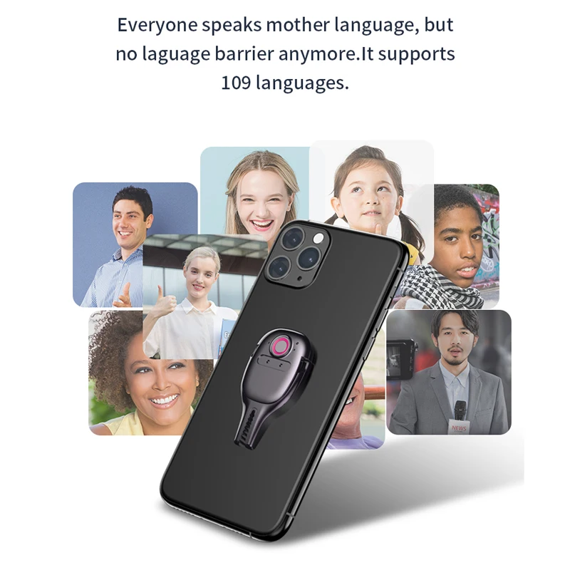 Dimdu 109 Kinds Languages Mobile Phone Instant Equipment Translation Voice-to-text Smart Translator With Mobile Phone Holder