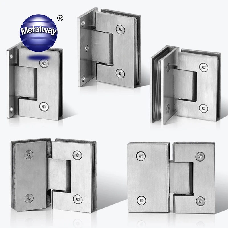 Factory price bathroom hardware 180 degree glass to glass connector clamps glass clip for bathroom