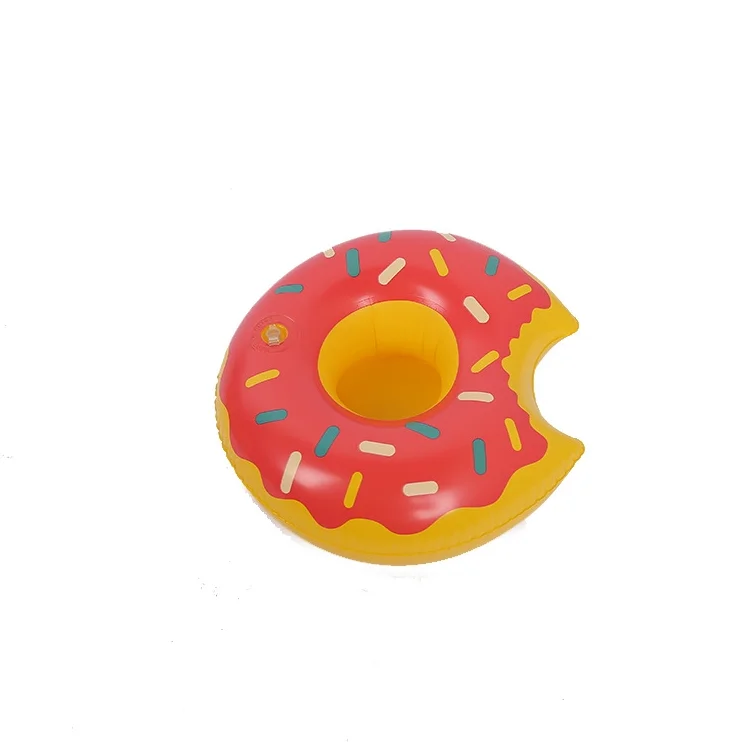Inflatable Donut Drink Holder 3 Pack Drink Pool Floats Cup Holders for Summer Pool Party Variety Shape to Choose