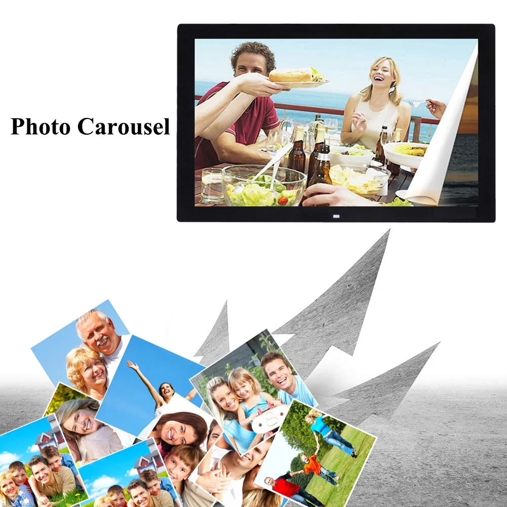 17 Inch Digital Photo Frames 1080p Wall Mount White Lcd Digital Photo Frame With Picture Video Input