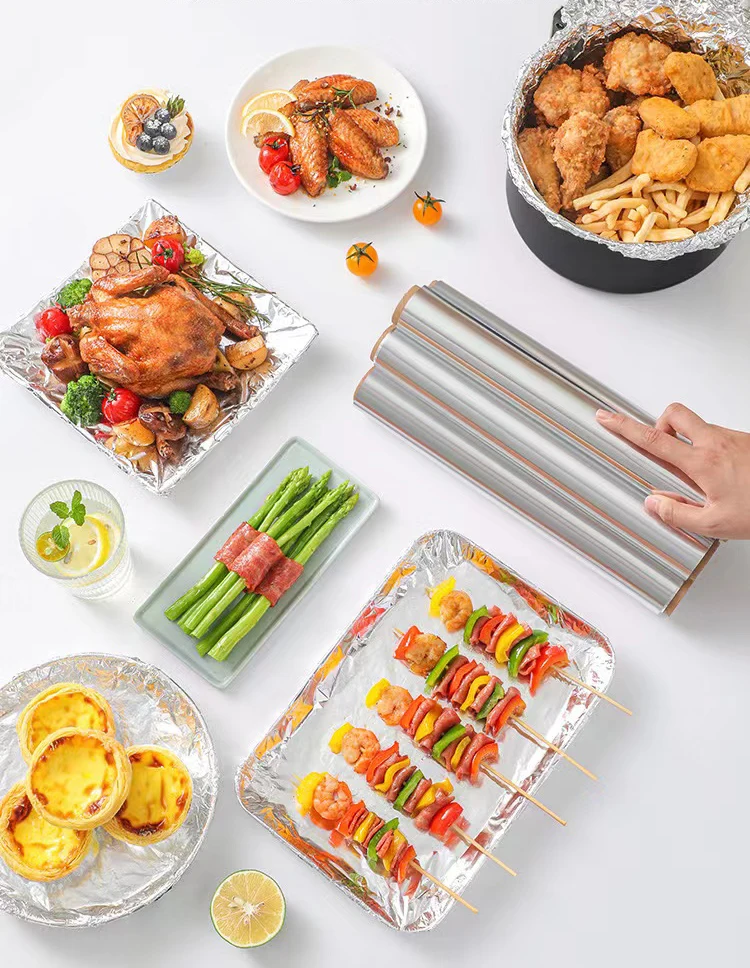 Aluminum foil paper Aluminum foil rolls heavy-duty aluminum foil for food packaging 30cm*60m*0.02mm