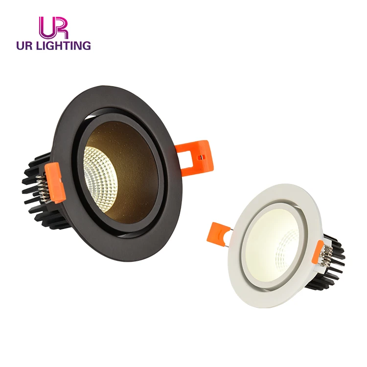 Commercial Design Black White Round Spot Lamp Ceiling Lighting COB Indoor Home 7W Recessed Led Spotlight