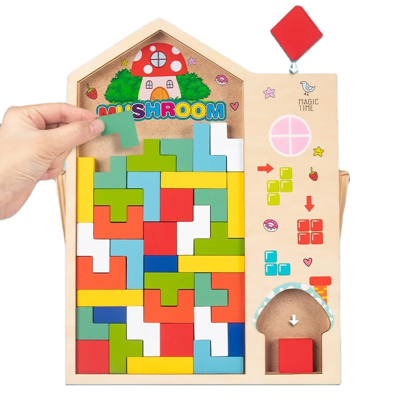 High Quality russian blocks game toy Colorful Building Blocks toy kids early educational stacking blocks kids