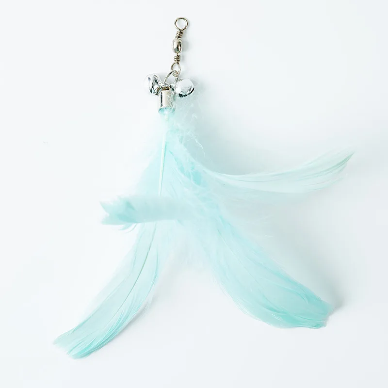Simulation Bird Interactive Cat Toy Funny Feather Bird with Bell Cat Stick Toys for Kitten Playing Teaser Wand Toy Cat Supplies