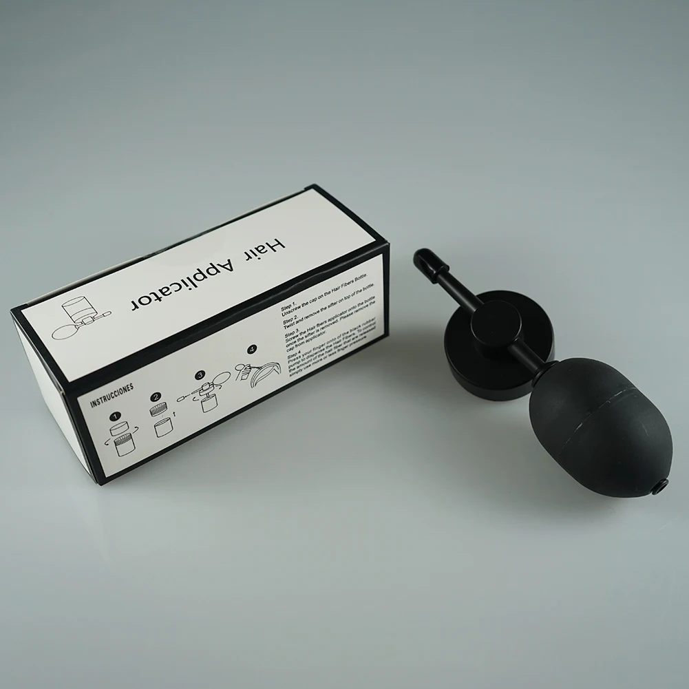 salon hair fiber empty bottle and premium fiber hair Customize your own LOGO human hair fiber applicator