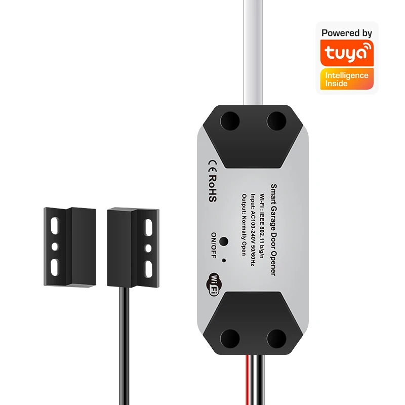 Tuya Wireless WIFI Smart Garage Door Opener Supports Alexa AC DC Garage Door Opener Controller