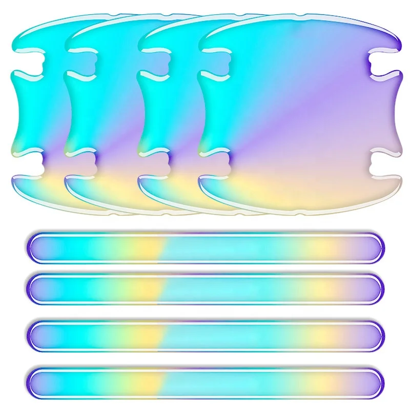 Car door anti-collision strip Door bowl protective film phantom luminous film door handle anti-scratch protective sticker