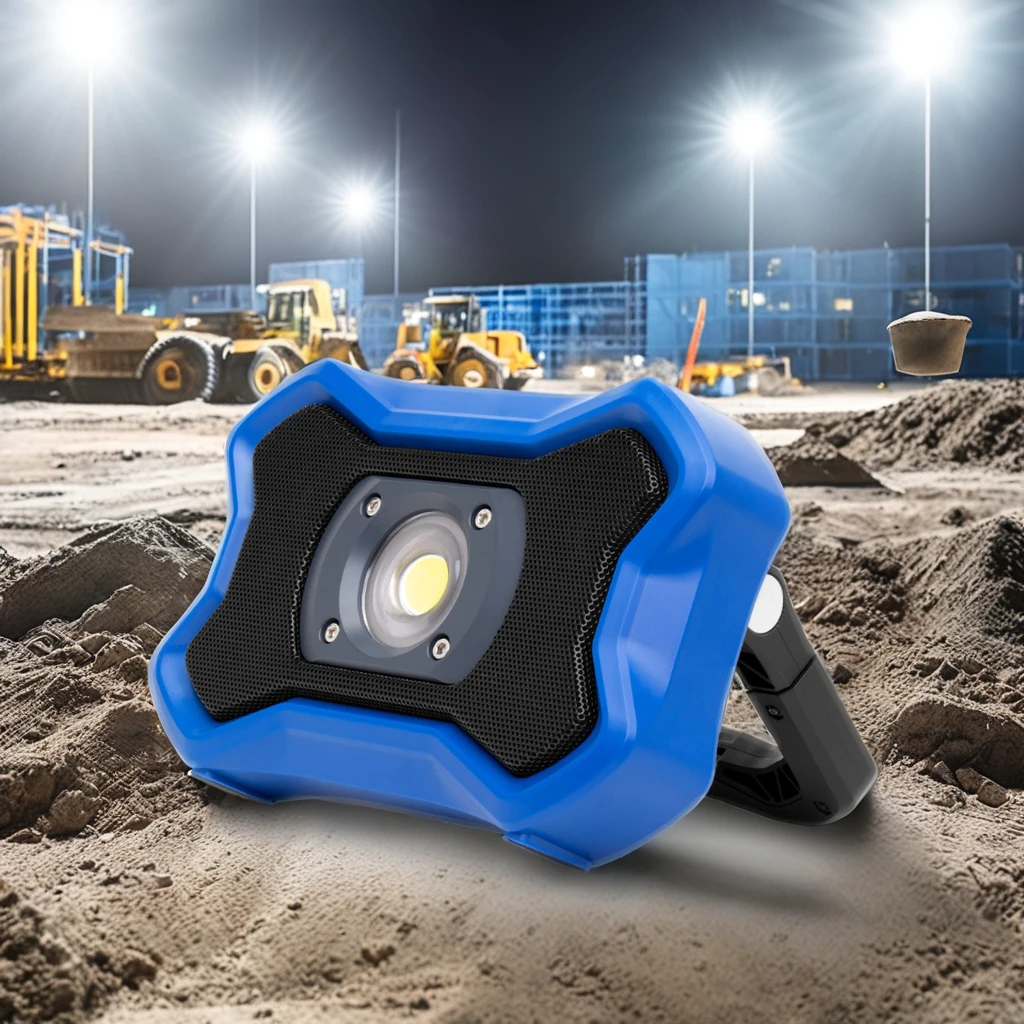 IP44 Waterproof 2000lm lamp cordless led work light portable Type-C Rechargeable with speaker for Working Camping