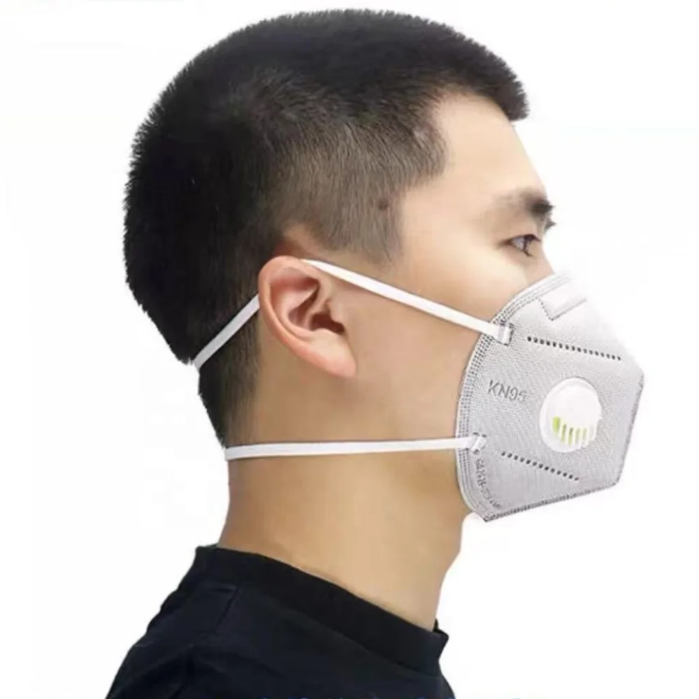 GB2626-2019 Disposable KN95 Mask Head-loop Respirator Face Mask Comfortable Headband Style KN95-Masks with Breathing Valve