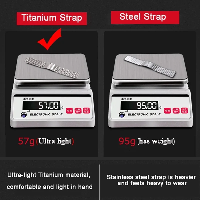 20/22mm universal super light titanium alloy strap for Samsung Galaxy watch 3  titanium band for Huawei GT3ro/GT3/GT2pro