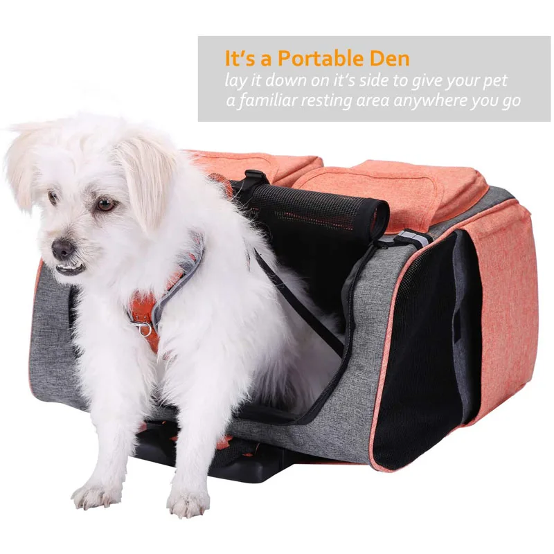 Dog Cat Luggage With Wheel Pet Travel Carry Bag Pet Rolling Carrier Backpack