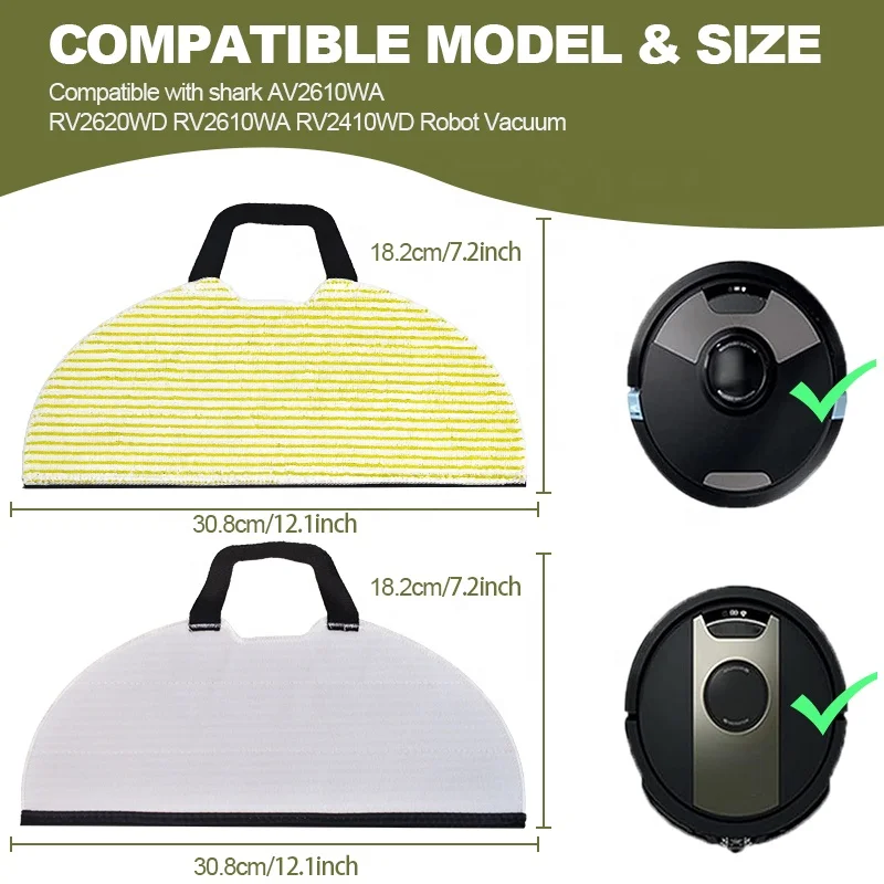 Factory Direct Reusable Rags Compatible with Shark RV2410WD Vacuum Mop Replacement Pads Microfiber Mop Pad