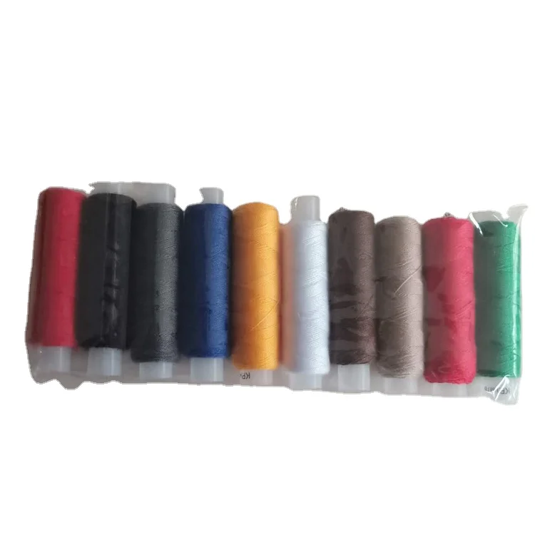 factory direct  hot selling  200m assorted  100%  spun polyester sewing thread