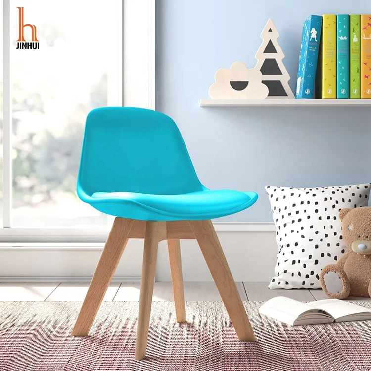 Hot Selling Cheap Classic  Kids Children Baby Chair Modern PP Chair with Wooden Legs Plastic Leisure Dining Room Chairs