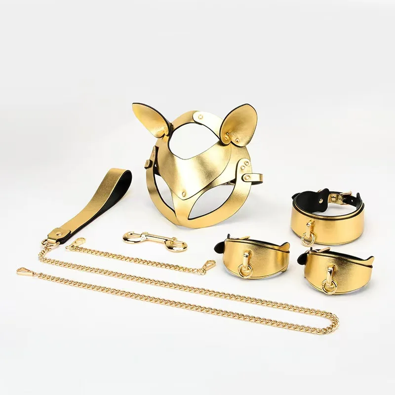 SM Bondage 3 Pieces Kit BDSM Set Body Harness Erotic Sex Handcuffs Leather Whip Fetish Play