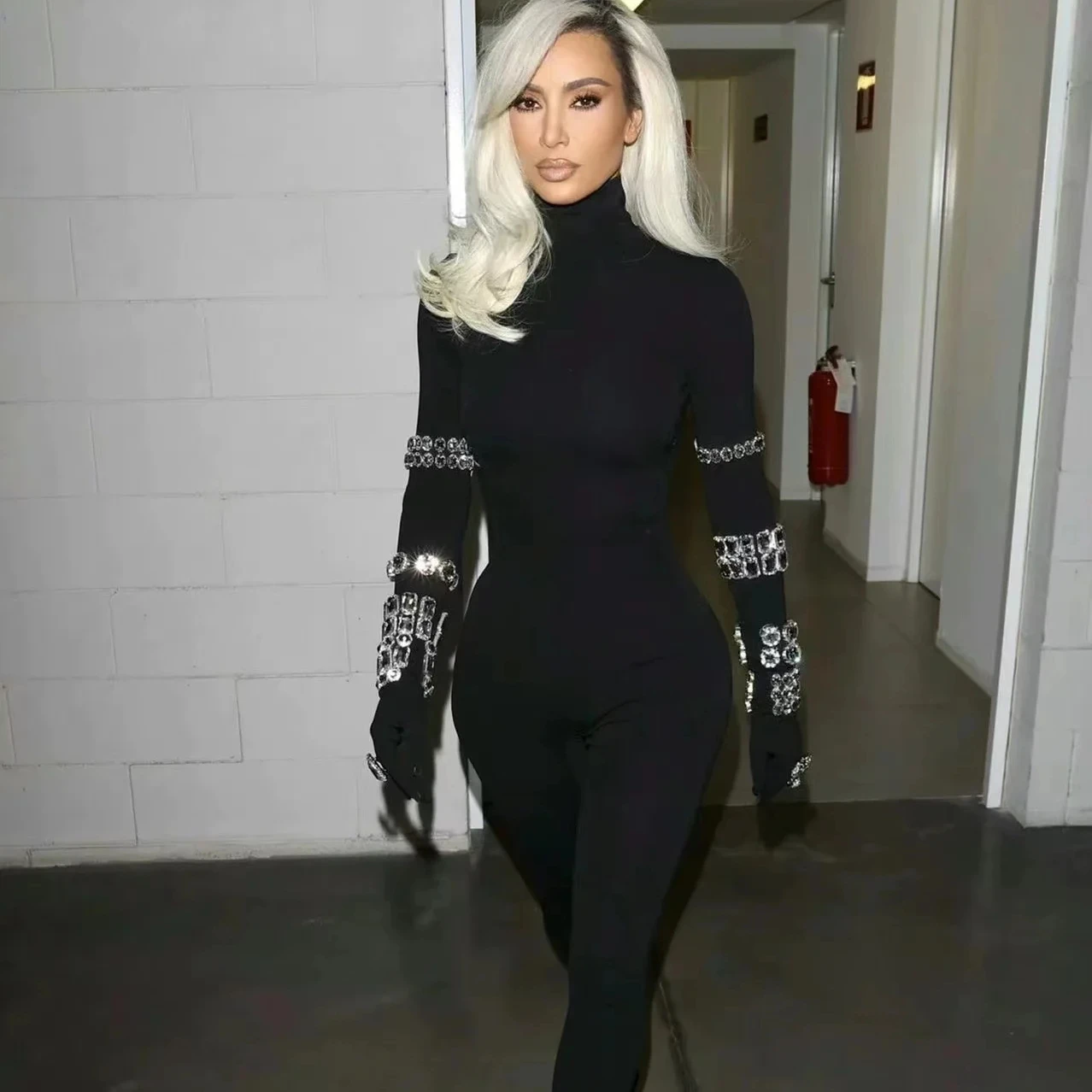 JB2240 High Quality Classy Women Clothing Crystal Jumpsuit Women Rhinestone Womens Jumpsuits Playsuits