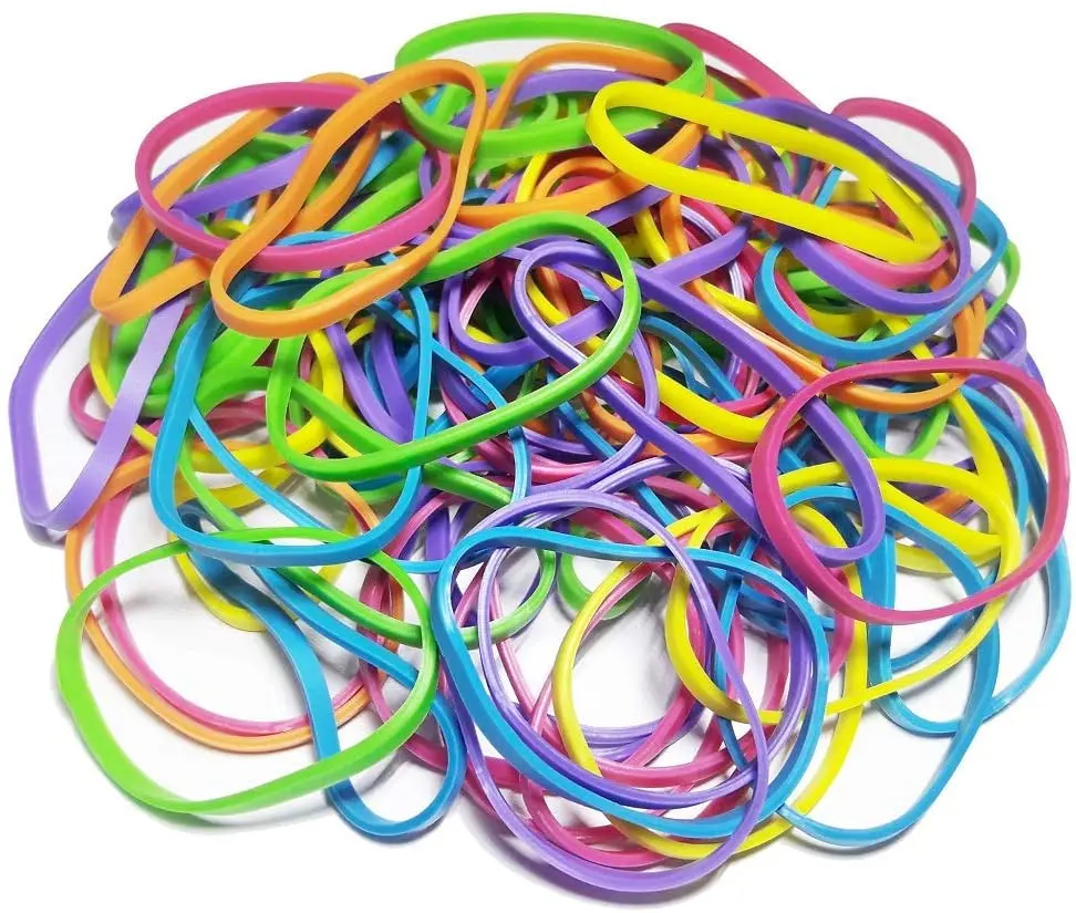 Разноцветные резинки в ассортименте, широкие эластичные резинки для денег, канцелярские принадлежности