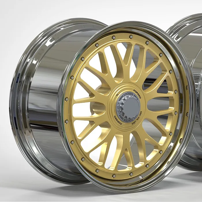 16 inch customized size passenger car aluminum alloy split forged wheels rim pcd 5x112 ,rims 3 pcs 17 to 18 step lip