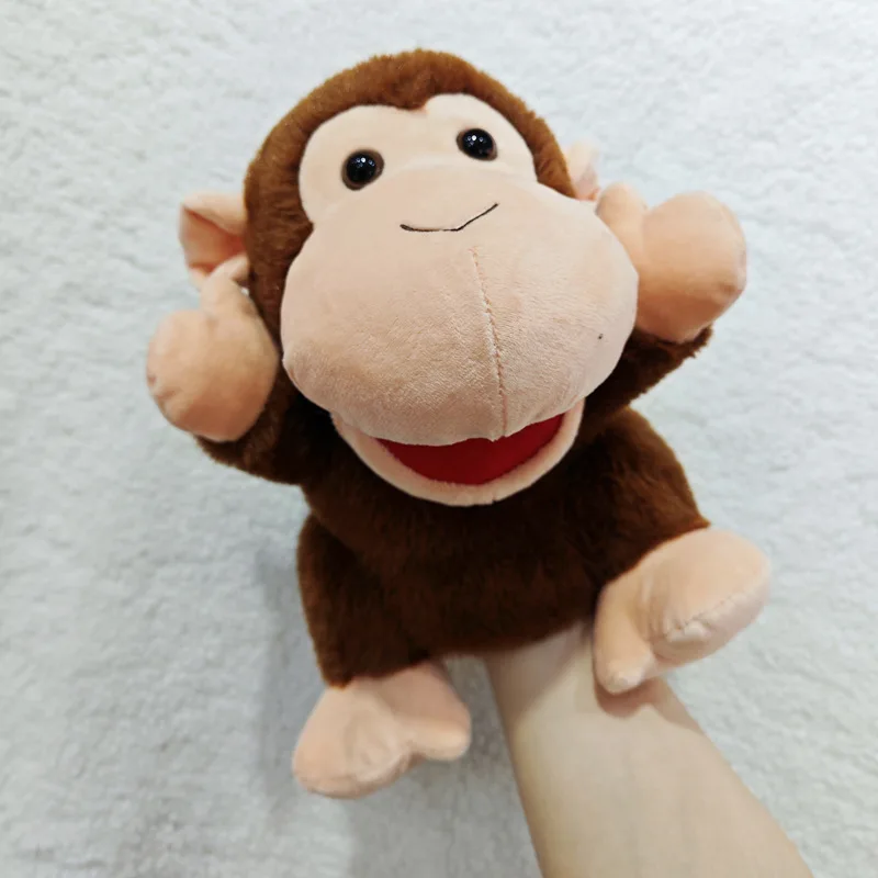 Cute Farm Animal Hand Puppets for Kids Plush Stuffed Puppet Toys Finger Puppets Tiger Monkey Educational Toys For Adult Kids