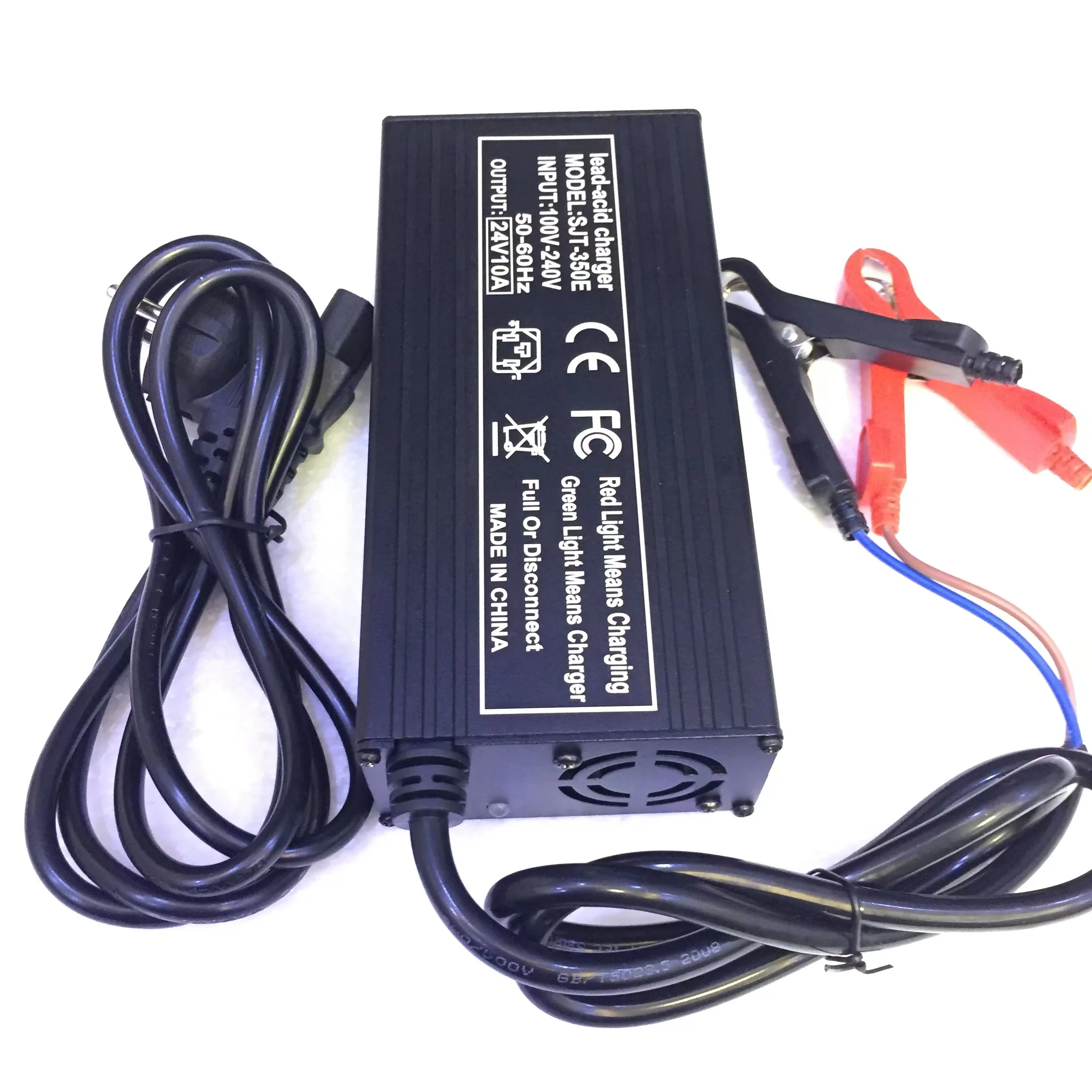 Manufacture 24V10A Fast Charge Electric lead acid Vehicle Battery Charger with alligator clip
