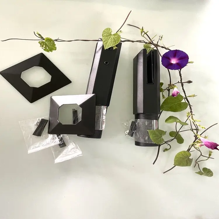 new design black powder coated stainless steel glass balustrade spigot