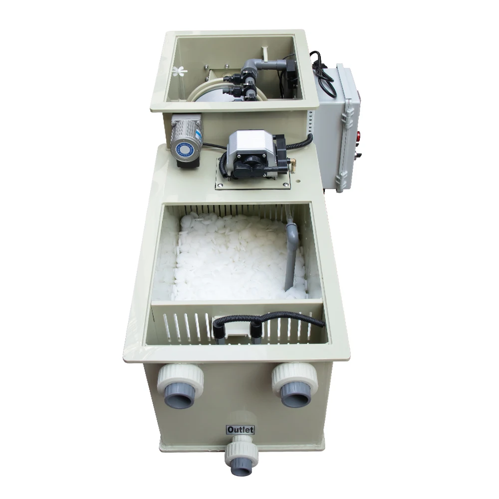 QihangRAS YCM-C5 5m3/h 200gal pond filter with uv lamp koi durm filter with bio filter for fish ponds