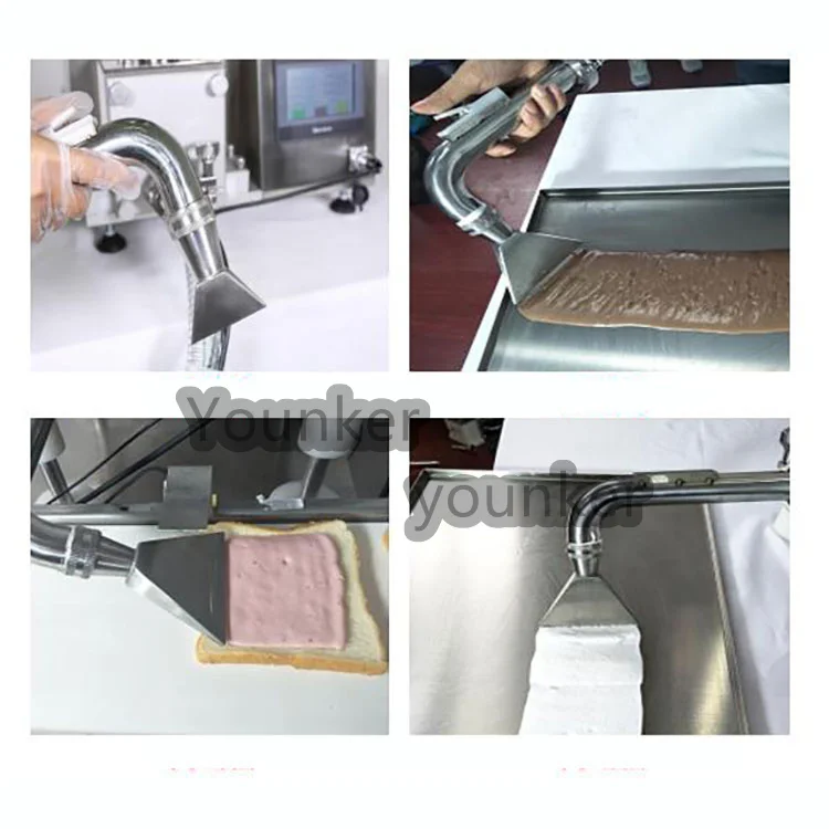 Donut Cup Cakes Depositor Chocolate Decorate Puff Decorate Bread Core Jam Cream Cake Filling Machine Cake Creaming Machine