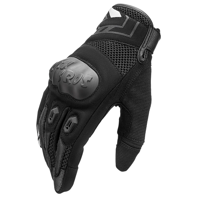 Custom Logo Unisex Motocross Gloves Racing Cycling Glove Full Finger Mens Leather Motorcycle Gloves