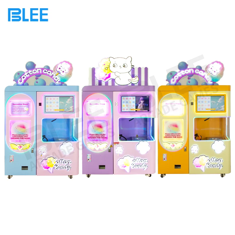 New Style Self Service Electric Candy Floss Machine Commercial Coin Operated Cotton Candy Fairy Floss Vending Making Machine